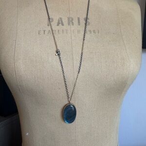 Jamie Joseph Labradorite 14k Gold & Oxidized Silver Large Pendant Necklace